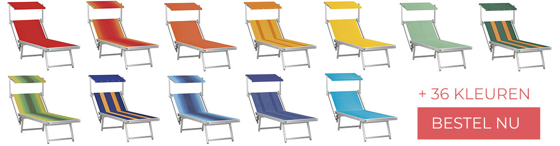 Italiaanse strandbedden en ligstoelen LigbedExpress